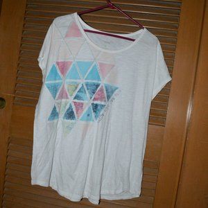 Sonoma Multicolor White T-Shirt 1X